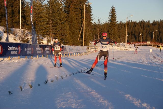 Martine Ek Hagen inn til seier på Gåsbu 3. juledag. (Foto: Stein Arne Negård)