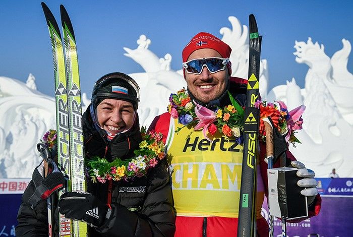 Andreas Nygaard og Olga Rotcheva vant Vasaloppet China (foto: Visma Ski Classics)