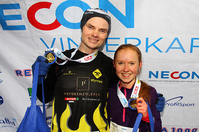 Vinnerne på 5 km ble Bjørn Tore Kronen Taranger og Adele Henriksen.