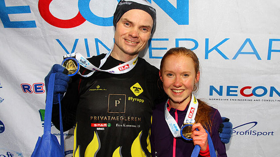 Vinnerne på 5 km ble Bjørn Tore Kronen Taranger og Adele Henriksen.