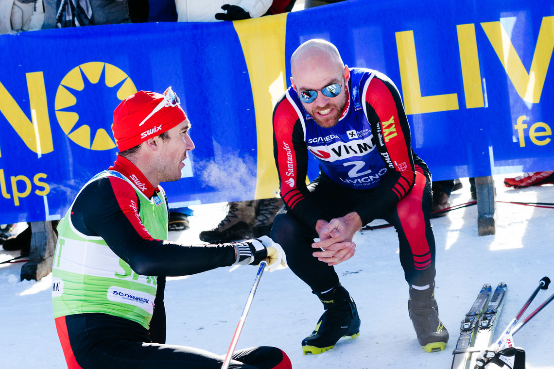 Leder sammenlagt: Team Santander leder Ski Classic sammenlagt suverent med 661 poeng og veksler på å ha ledertrøya innen laget. Foto: Team Santander.