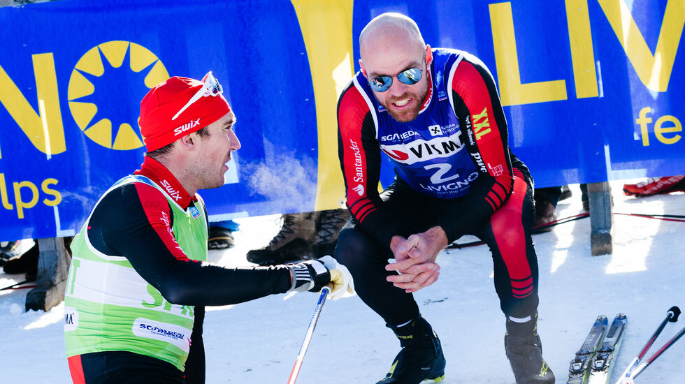 Leder sammenlagt: Team Santander leder Ski Classic sammenlagt suverent med 661 poeng og veksler på å ha ledertrøya innen laget. Foto: Team Santander. 