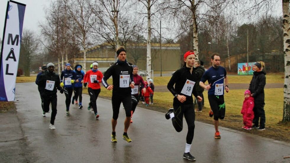 Start 5 km. Fannar Thor Heiduson tar teten fra start.