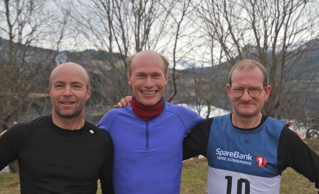 Tre beste. Fra venstre Bjørn Ole Vassbotn, Jan Ketil Vinnes og Are Uran. Foto: Martin Hauge-Nilsen