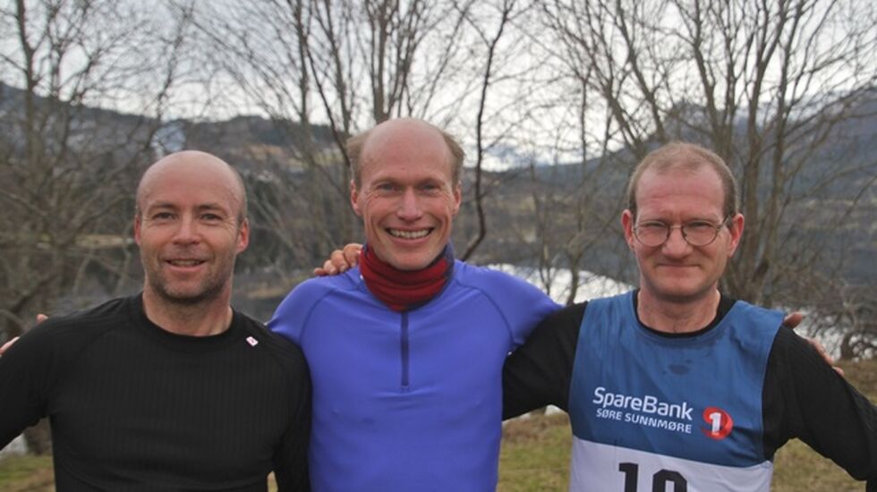 Tre beste. Fra venstre Bjørn Ole Vassbotn, Jan Ketil Vinnes og Are Uran. Foto: Martin Hauge-Nilsen
