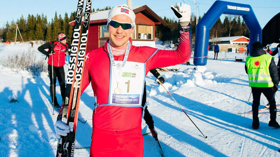 Runar Hermo, Hammerfest Skiklubb kan triumfere i årets Tromsø Skimaraton. Foto: Arrangøren