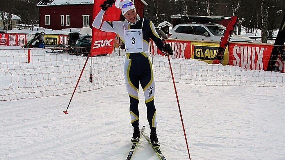 Dalsbygdingen Karstein Johaug jr., Gran IL/Team Hadeland umiddelbart etter å ha forbedret Stian Remseth Andresens rekord i løypa med nesten ti minutter (Foto: Frank Bjørseth)