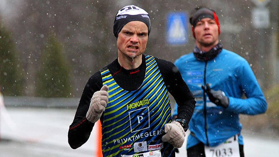 Bjørn Tore Kronen Taranger og Odd Arne Engesæter løp sammen gjennom hele maratondistansen.