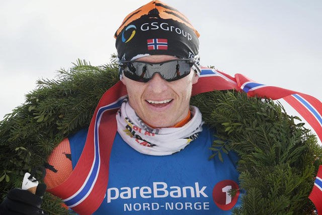 Petter Eliassen vinner Reistadløpet 2017. Foto: Arrangøren