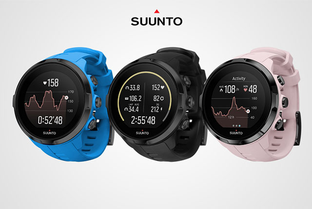 Suunto Spartan Sport Wrist HR finnes i tre ulike farger: svart, blå og rosa (sakura).