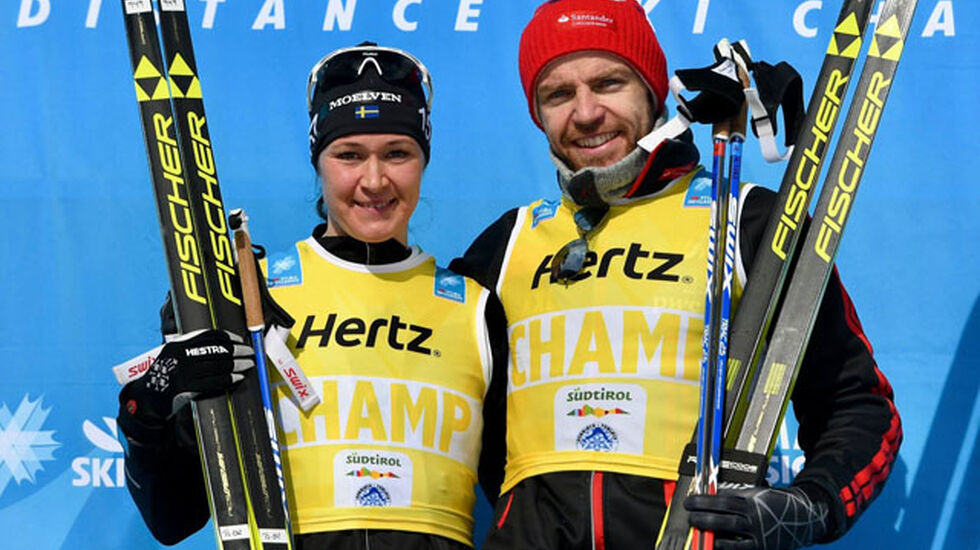 Tord Asle Gjerdalen, Santander vant sin første Ski Classic mens Britta Johansson Norgren gjentok seieren fra ifjor. Foto: Arrangøren