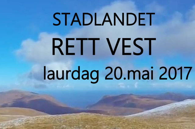 Invitasjon til Stadlandet Rett Vest 2017. Invitasjon til Stadlandet Rett Vest 2017.