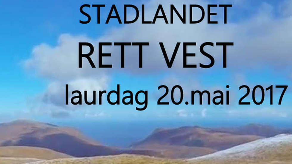 Invitasjon til Stadlandet Rett Vest 2017. 