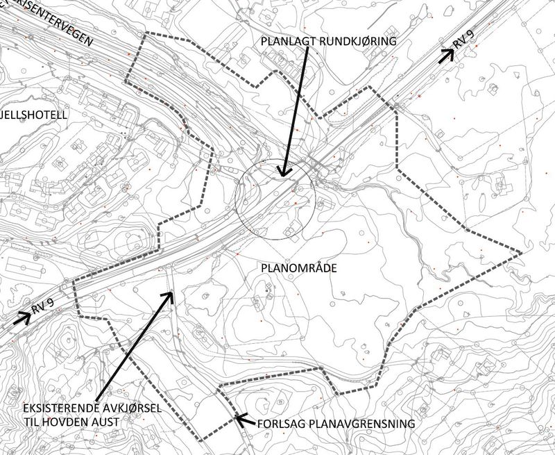 Planlagt rundkjøring Planlagt rundkjøring