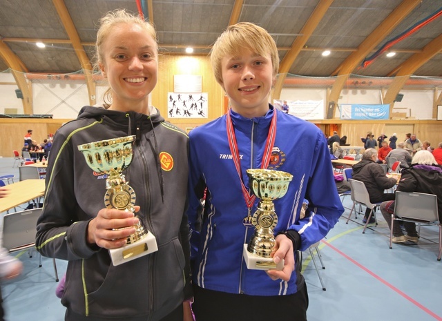 Ingrid Festø og Håkon Stavik raskest rundt Valderøya. Foto: Martin Hauge-Nilsen