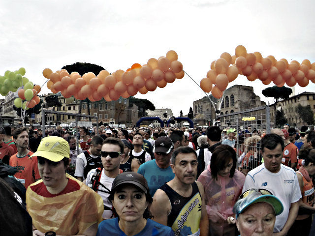 Før start i årets Roma Marathon