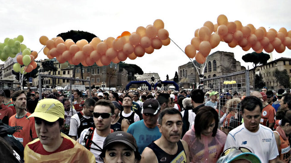 Før start i årets Roma Marathon