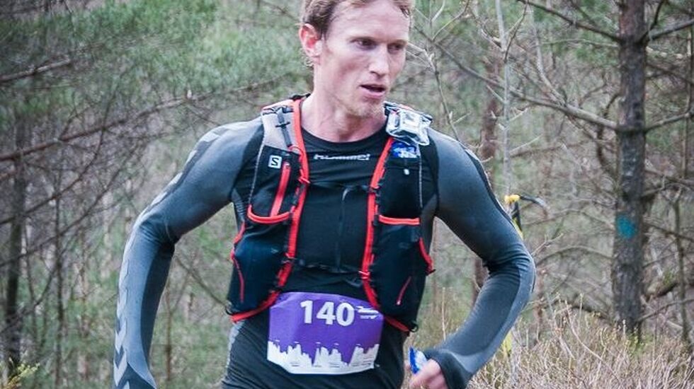 Frank Løke imponerte med sterk løping og 3. plass i det 60 km lange terrengultraløpet KRSUltra i april. (Foto: Thomas Øderud)