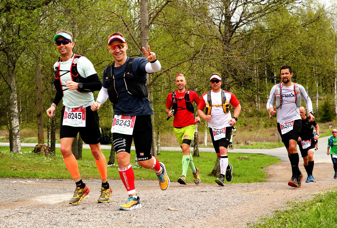 God stemning i Ecotrail Oslo i fjorårets løp. Foto: Bjørn Hytjanstorp