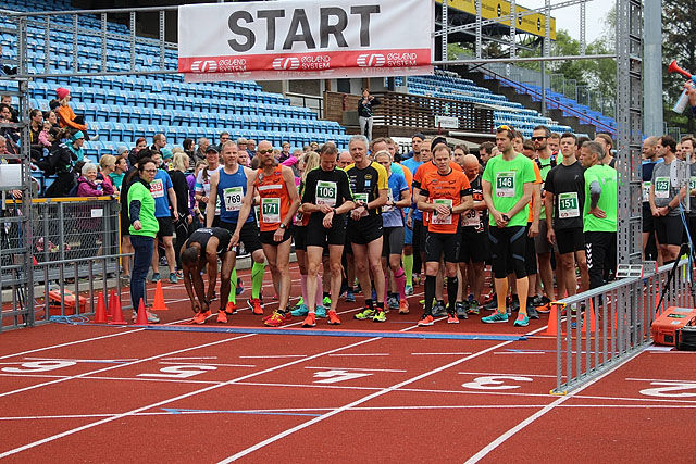 NM halvmaraton vil til neste år arrangeres i Sandnes. Her fra starten på Sandnesløpet som ble arrangert for første gang i fjor. (Foto: Sandnes IL) 