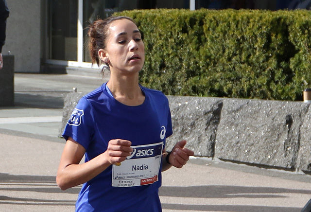 Nadia Hakouni viste gode takter under Sentrumsløpet der hun ble nummer sju med 35.51. Nå var hun like bak 10 minuttersgrensa på 3000 m. (Foto: Runar Gilberg)