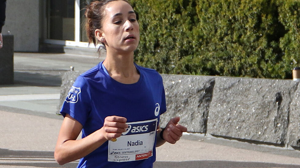 Nadia Hakouni viste gode takter under Sentrumsløpet der hun ble nummer sju med 35.51. Nå var hun like bak 10 minuttersgrensa på 3000 m. (Foto: Runar Gilberg) 