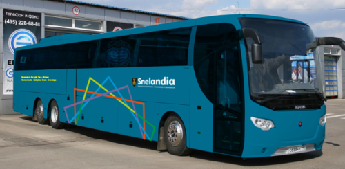 Blå buss fra Snelandia
