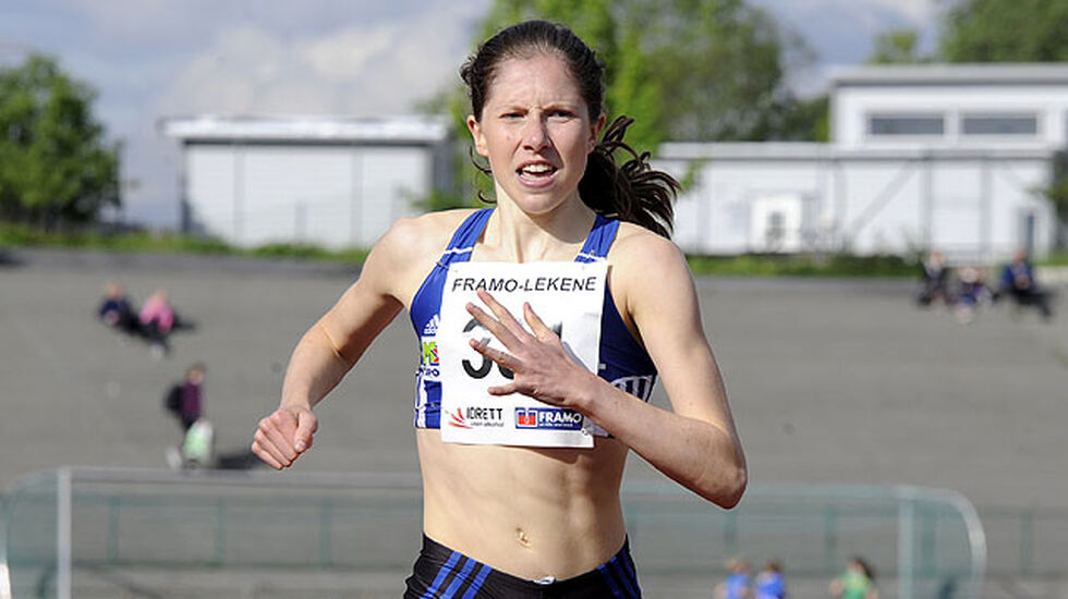 Ingvild Myking vinner 1500 meter i Framolekene.