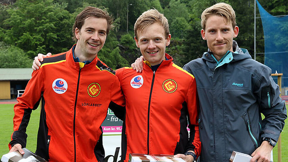 Premiepallen 3000 meter i Framolekene: Vidar Dahle, Bjørnar Sandnes Lillefosse, Eivind Øygard.