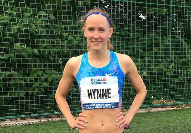 Hedda Hynne var godt fornøyd med 800 m-løpet sitt i Memoriál Josefa Odložila i Praha. (Foto: privat)