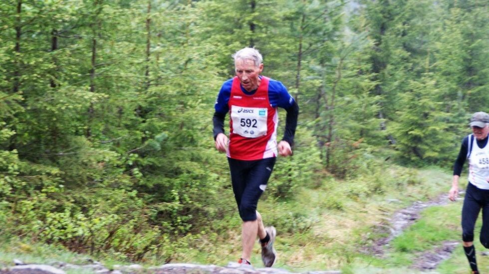 Birkebeinerkonge: Bjørn Tvedt fra Veldre troner på toppen både på merkestatistikken i Birkebeinerløpet med 20 merker og sammen med Kristen Aaby på toppen med 12 klasseseire. I år ble det 5. plass i klasse M 75-79 år for 79-åringen. (Foto: Stein Arne Negård)