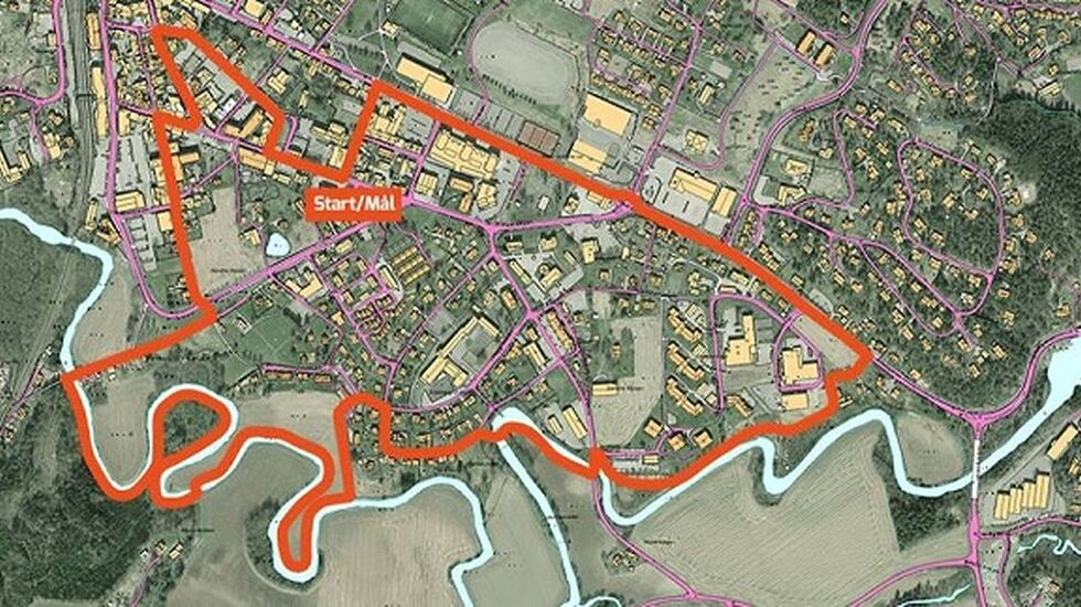 Mysenløpet har start og mål ved Festiviteten i sentrum og går både i sentrumsgatene og langs Mysenelva.