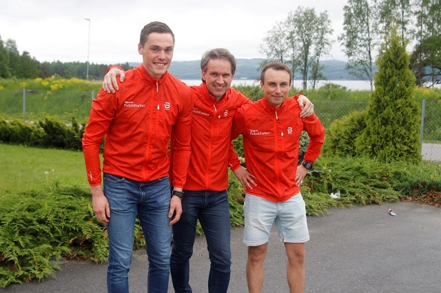 Arnt Nyborg i Team ParkettPartner ser fram til en ny vinter med bl.a. nykommer Magnus Vesterheim (til venstre) og Anders Kampenhøy (til høyre) i stallen.