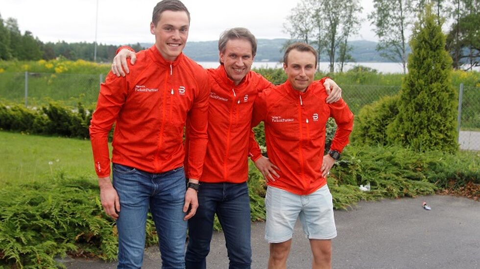 Arnt Nyborg i Team ParkettPartner ser fram til en ny vinter med bl.a. nykommer Magnus Vesterheim (til venstre) og Anders Kampenhøy (til høyre) i stallen. 