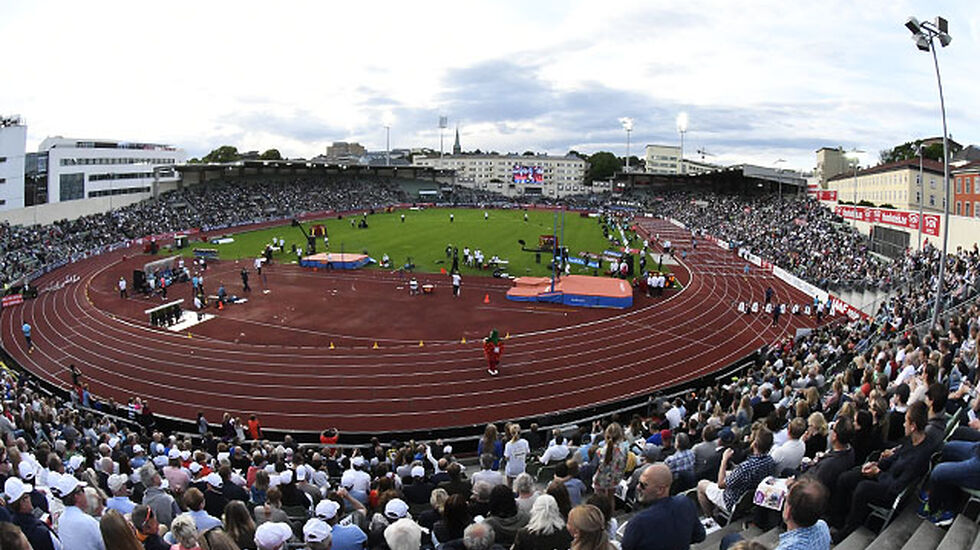 Tilnærmet fulle tribuner under Bislett Games 2017. (Foto: Bjørn Johannessen)