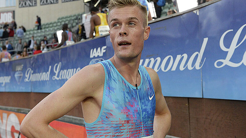 Filip Ingebrigtsen tok en flott fjerdeplass på 1500 meteren som avslutta Bislett Games. (Foto: Bjørn Johannessen) 