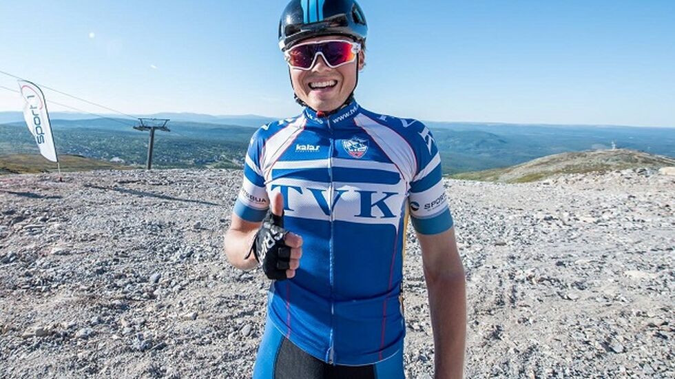En fornøyd Kristian Klevgård etter seieren i finværet i Trysil fredag kveld. (Foto: Hans Martin Nysæter)