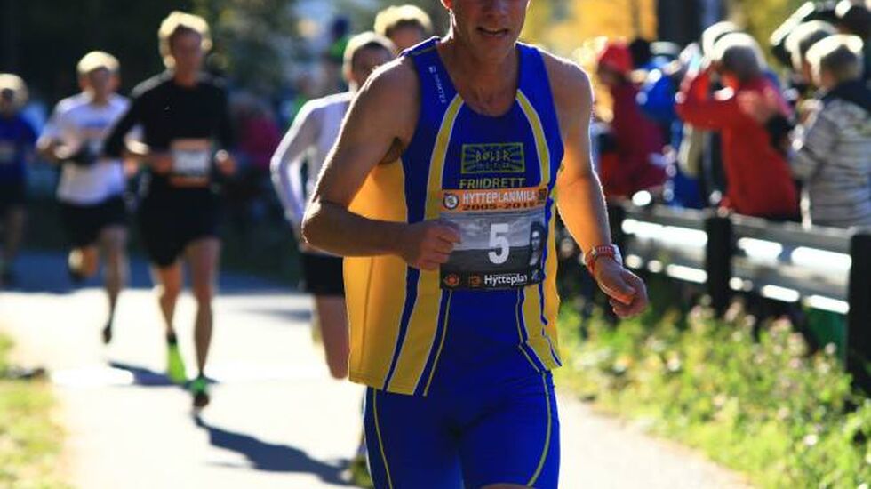 Jon på Hytteplanmila 2016. (Foto: Arrangøren)