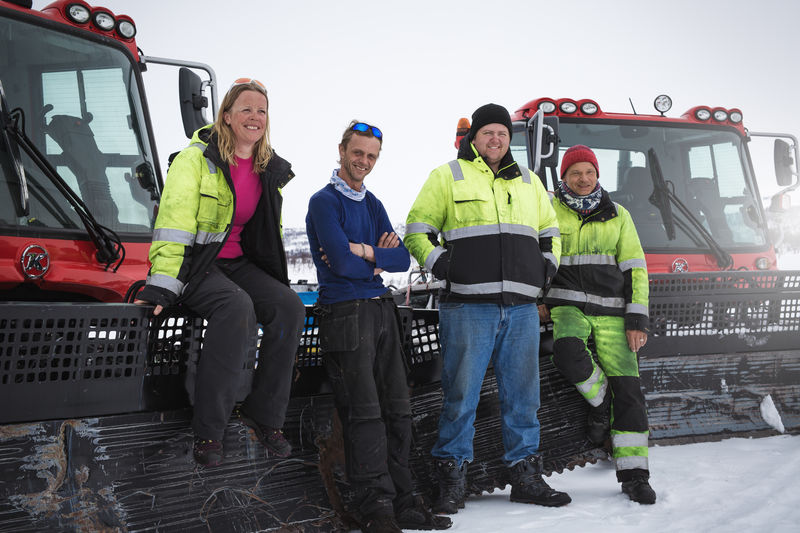 Løypekøyrarane vinter 2017 Foto: Stine Prøitz Jørgensen Løypekøyrarane vinter 2017