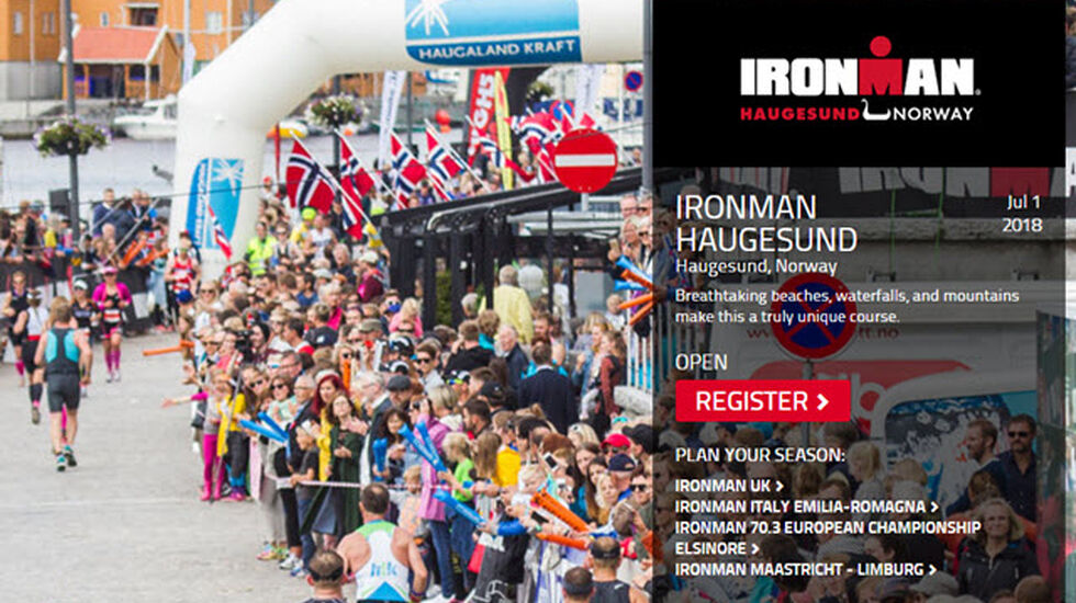 1. juli neste år blir det ekte Ironman, full distanse, i Haugesund.