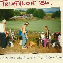 Fra triatlonet i Hof 1986. Foto: Privat