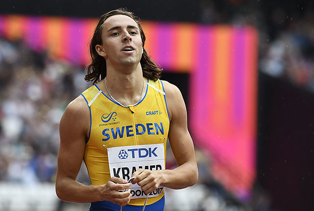 Andreas Kramer tok ansvar og avanserte til semifinalen på 800 meteren. (Foto: Bjørn Johannessen)