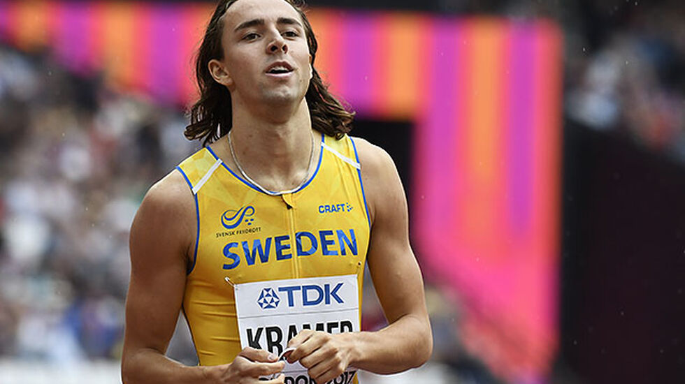 Andreas Kramer tok ansvar og avanserte til semifinalen på 800 meteren. (Foto: Bjørn Johannessen)