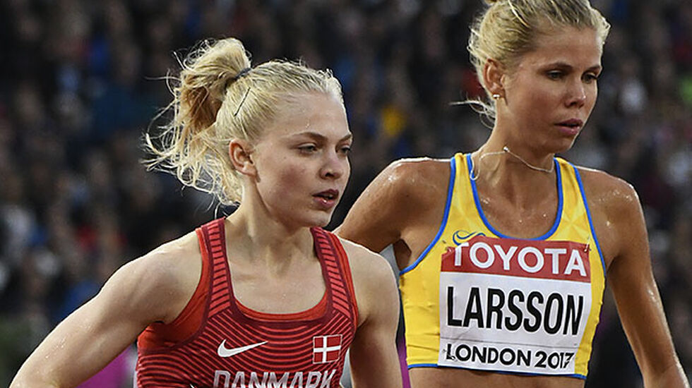 Anna Emilie Møller og Maria Larsson var best av de nordiske løperne på 3000 m hinder, men ingen av dem blir å se i finalen. (Foto: Bjørn Johannessen) 