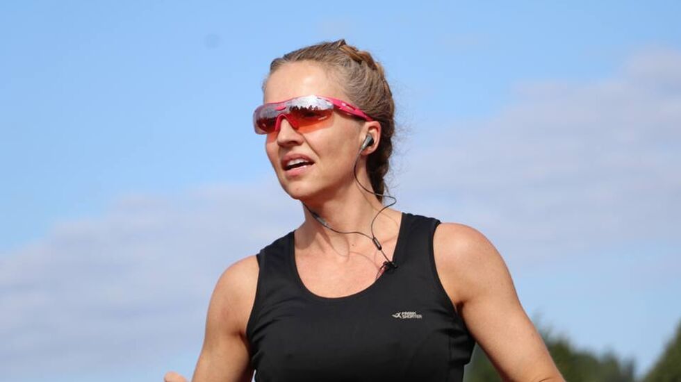 Therese Falk imponerte med å løpe over 73 kilometer på Ringerike 6-timers. (Foto: Hans Edgard Rakeie)
