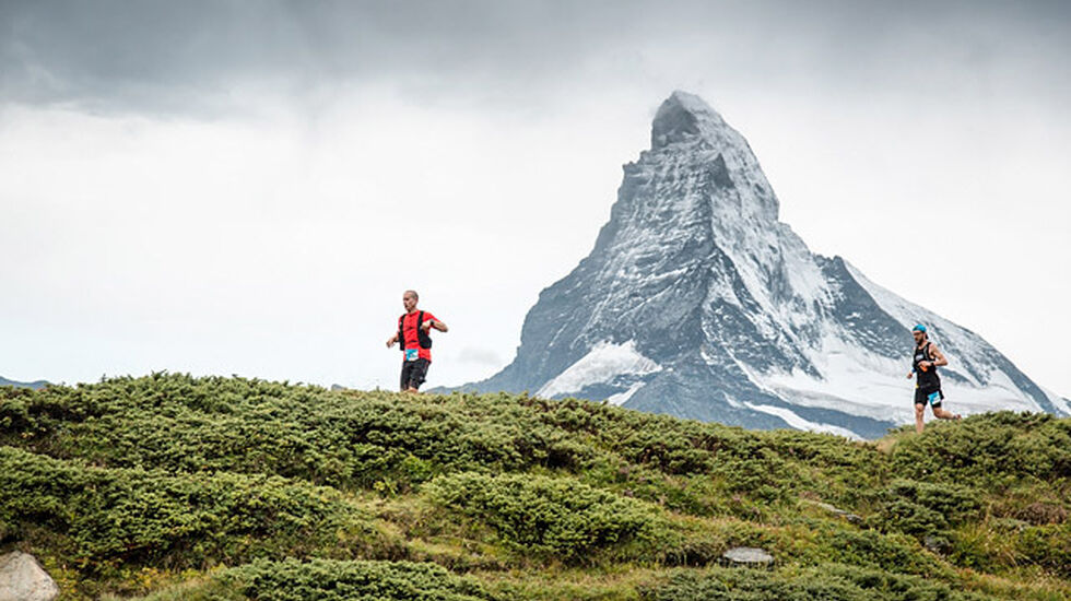 Som navnet på løpet indikerer, har løperne utsikt til Matterhorn på store deler av turen. (Foto: David Carlier / arrangøren) 