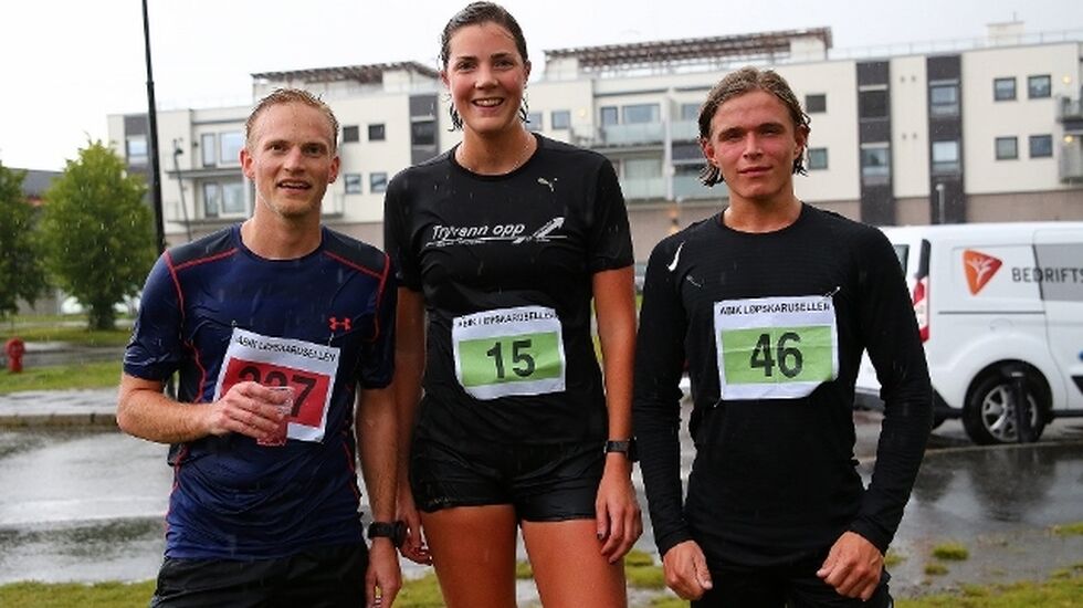 De tre raskeste i langløypa; Anders Brynestad, Eldbjørg Moxnes og Njål Pedersen. (Foto: Bjørn Hytjanstorp)