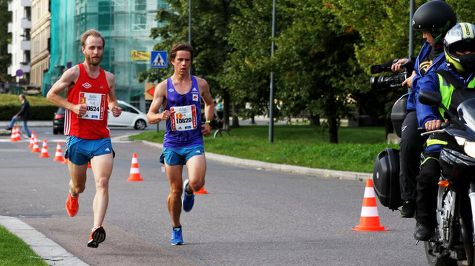 Eirik Gramstad og Rolf Steier på Filipstad på 10 km. Foto: Oddvar Røsten