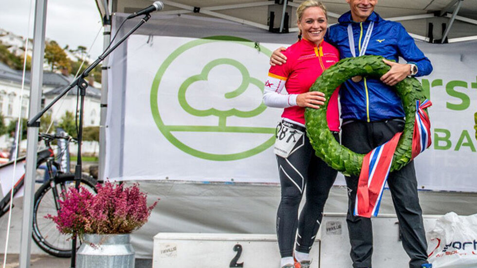 Gerda Fasseland og Erik Bergersen vant Konvoi Maraton i 2016. Foto: Johannes Hoel