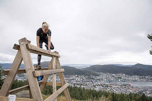 Med flott utsikt over byen Foto: Hans Edward Tvedt